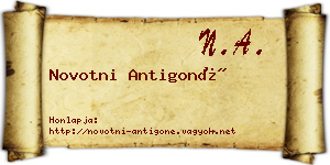 Novotni Antigoné névjegykártya